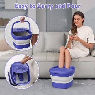 Collapsible Foot Spa with Heat and Remote Heated Foot Bath Massager with Timer and 24 Motorized Shiatsu Massage Balls Foot Soaking Tub Supports HotCold Water Soaking - lunas-mystic-emporium.com Collapsible Foot Spa with Heat and Remote, Heated Foot Bath Massager with Timer, and 24 Motorized Shiatsu Massage Balls, Foot Soaking Tub Supports Hot/Cold Water Soaking