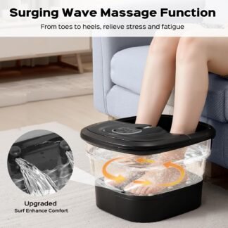 Collapsible Foot Spa with Surf Wave Massage Foot Bath with 24 Motorized Shiatsu Massage Balls Heat Bubble and Remote Foot Bath Massager for Deep Relaxation Stress Relief - lunas-mystic-emporium.com Collapsible Foot Spa with Surf Wave Massage, Foot Bath with 24 Motorized Shiatsu Massage Balls, Heat, Bubble and Remote, Foot Bath Massager for Deep Relaxation & Stress Relief