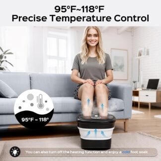 Collapsible Foot Spa with Surf Wave Massage Foot Bath with 24 Motorized Shiatsu Massage Balls Heat Bubble and Remote Foot Bath Massager for Deep Relaxation Stress Relief - lunas-mystic-emporium.com Collapsible Foot Spa with Surf Wave Massage, Foot Bath with 24 Motorized Shiatsu Massage Balls, Heat, Bubble and Remote, Foot Bath Massager for Deep Relaxation & Stress Relief