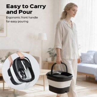 Collapsible Foot Spa with Surf Wave Massage Foot Bath with 24 Motorized Shiatsu Massage Balls Heat Bubble and Remote Foot Bath Massager for Deep Relaxation Stress Relief - lunas-mystic-emporium.com Collapsible Foot Spa with Surf Wave Massage, Foot Bath with 24 Motorized Shiatsu Massage Balls, Heat, Bubble and Remote, Foot Bath Massager for Deep Relaxation & Stress Relief