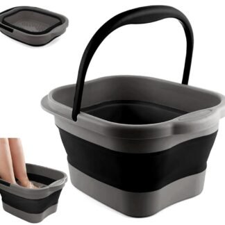 Collapsible Foot Tub Feet Soaking Spa Bath with Massager Acupoints for Circulation, Plastic Inflatable Feet Soak Basin Foldable Foot Soaker Bucket Footbath Bowl Tools for Men...