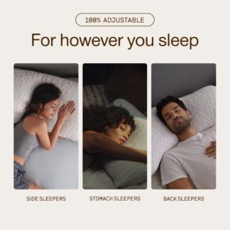 Coop Home Goods Original Adjustable Pillow, Queen Size Bed Pillows for Sleeping, Cross Cut Memory Foam Pillows - Medium Firm Back, Stomach and Side Sleeper Pillow,...