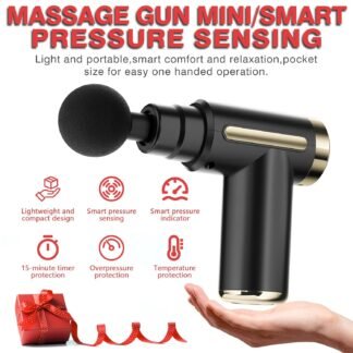 cotsoco Massage Gun Deep Tissue for Pain Relief with 4 Massage Heads & 6 Speeds, Electric Mini Handheld Body Massager for Any Pain Relief, Best Gifts for Dad and Mom