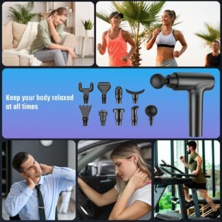 cotsoco Massage Gun, Muscle Massage Gun Deep Tissue Back Massager for Pain Relief, 20 Speeds Handheld Electric Massager Tool with Silent Brushless Motor, Suitable for Gym Office...