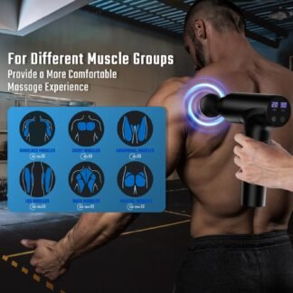 cotsoco Massage Gun, Muscle Massage Gun Deep Tissue Back Massager for Pain Relief, 20 Speeds Handheld Electric Massager Tool with Silent Brushless Motor, Suitable for Gym Office...