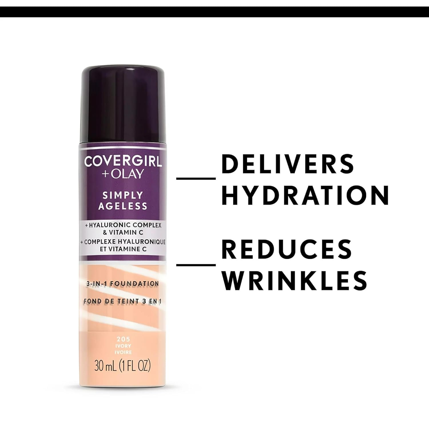 COVERGIRL Olay Simply Ageless 3-in-1 Liquid Foundation Matte Finish Hyaluronic Vitamin C Formula 227 Golden Beige 1 Count - lunas-mystic-emporium.com COVERGIRL & Olay Simply Ageless 3-in-1 Liquid Foundation, Matte Finish, Hyaluronic & Vitamin C Formula, 227 Golden Beige, 1 Count
