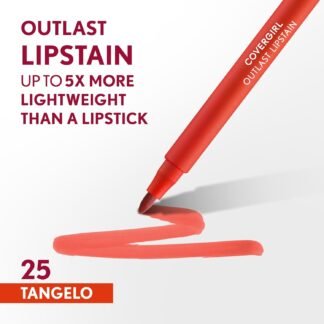 Covergirl Outlast 25 Tangelo Lipstain Smooth Application Precise Pen-Like Tip Transfer-Proof Satin Stained Finish Vegan Formula 006oz - lunas-mystic-emporium.com Covergirl Outlast, 25 Tangelo, Lipstain, Smooth Application, Precise Pen-Like Tip, Transfer-Proof, Satin Stained Finish, Vegan Formula, 0.06oz
