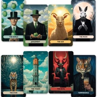 CRAFTERIAN Majestic Realm Tarot Cards, 78 Cards Deck with Foil Edges, Original Tarot Cards for Beginners and Experts with Guide Book, Fortune Telling Game, Divination Tools for...