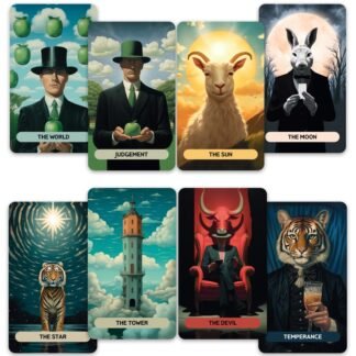 CRAFTERIAN Majestic Realm Tarot Cards, 78 Cards Deck with Foil Edges, Original Tarot Cards for Beginners and Experts with Guide Book, Fortune Telling Game, Divination Tools for...
