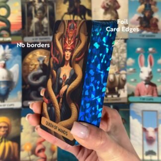 CRAFTERIAN Majestic Realm Tarot Cards, 78 Cards Deck with Foil Edges, Original Tarot Cards for Beginners and Experts with Guide Book, Fortune Telling Game, Divination Tools for...