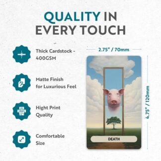 CRAFTERIAN Majestic Realm Tarot Cards, 78 Cards Deck with Foil Edges, Original Tarot Cards for Beginners and Experts with Guide Book, Fortune Telling Game, Divination Tools for...