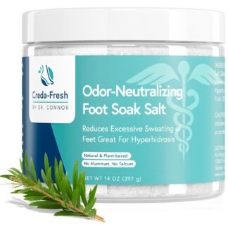 CREDA FRESH Epsom Salt Foot Soak - Tea Tree Oil Foot Soak & Odor Eliminator - Soaking Salts, Nutmeg & Peppermint for Athletes Foot & Sweaty Feet - Softens Callus - Soothes Sore...