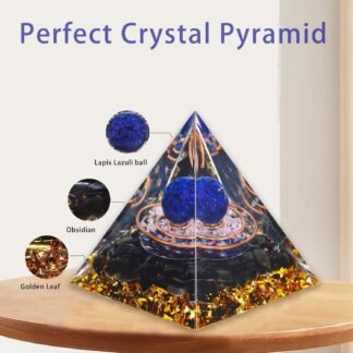 Crystal Pyramid Lapis Lazuli Obsidian Healing Crystal Pyramid Porstive Energy Generator Natural Crystals Energy Pyramid for Attract Wealth Success and Lucky - lunas-mystic-emporium.com Crystal Pyramid, Lapis Lazuli & Obsidian Healing Crystal Pyramid Porstive Energy Generator, Natural Crystals Energy Pyramid for Attract Wealth Success and Lucky