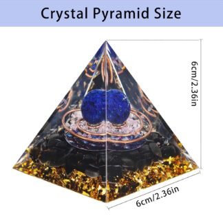 Crystal Pyramid Lapis Lazuli Obsidian Healing Crystal Pyramid Porstive Energy Generator Natural Crystals Energy Pyramid for Attract Wealth Success and Lucky - lunas-mystic-emporium.com Crystal Pyramid, Lapis Lazuli & Obsidian Healing Crystal Pyramid Porstive Energy Generator, Natural Crystals Energy Pyramid for Attract Wealth Success and Lucky