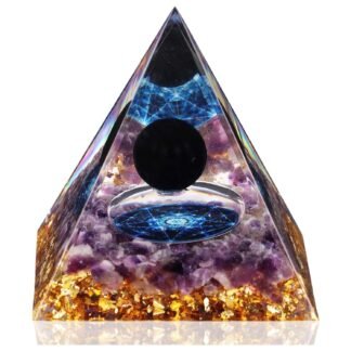 Crystal Pyramid Lapis Lazuli Obsidian Healing Crystal Pyramid Porstive Energy Generator Natural Crystals Energy Pyramid for Attract Wealth Success and Lucky - lunas-mystic-emporium.com Crystal Pyramid, Lapis Lazuli & Obsidian Healing Crystal Pyramid Porstive Energy Generator, Natural Crystals Energy Pyramid for Attract Wealth Success and Lucky