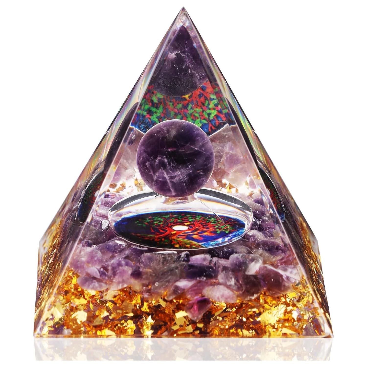 Crystal Pyramid Lapis Lazuli Obsidian Healing Crystal Pyramid Porstive Energy Generator Natural Crystals Energy Pyramid for Attract Wealth Success and Lucky - lunas-mystic-emporium.com Crystal Pyramid, Lapis Lazuli & Obsidian Healing Crystal Pyramid Porstive Energy Generator, Natural Crystals Energy Pyramid for Attract Wealth Success and Lucky