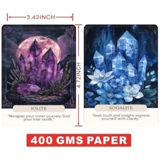 Crystal Wisdom Plant Oracle Cards, Oracle Cards for Beginners, 44 Oracle Card Deck, and Witchcraft Divination Card are Designed to Inspire and Guide (3.42“ × 4.72")