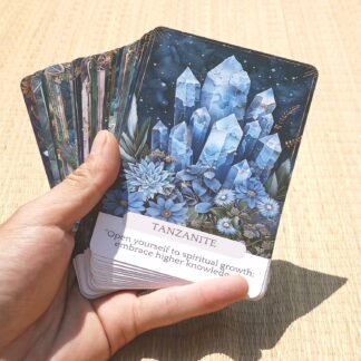 Crystal Wisdom Plant Oracle Cards, Oracle Cards for Beginners, 44 Oracle Card Deck, and Witchcraft Divination Card are Designed to Inspire and Guide (3.42“ × 4.72")