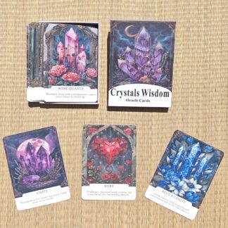 Crystal Wisdom Plant Oracle Cards, Oracle Cards for Beginners, 44 Oracle Card Deck, and Witchcraft Divination Card are Designed to Inspire and Guide (3.42“ × 4.72")