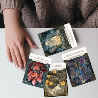 Crystal Wisdom Plant Oracle Cards, Oracle Cards for Beginners, 44 Oracle Card Deck, and Witchcraft Divination Card are Designed to Inspire and Guide (3.42“ × 4.72")