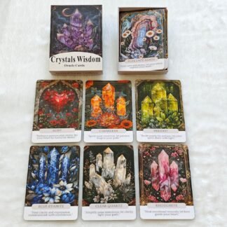 Crystal Wisdom Plant Oracle Cards, Oracle Cards for Beginners, 44 Oracle Card Deck, and Witchcraft Divination Card are Designed to Inspire and Guide (3.42“ × 4.72")