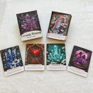 Crystal Wisdom Plant Oracle Cards, Oracle Cards for Beginners, 44 Oracle Card Deck, and Witchcraft Divination Card are Designed to Inspire and Guide (3.42“ × 4.72")