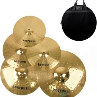 Cymbal Pack Alloy Cymbals Drum Cymbal Set 14"/16"/18"/20" Plus Free Cymbal Bag 5 Pieces Cymbals for Drum Set