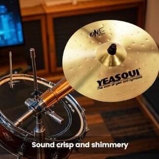 Cymbal Pack,Drum Cymbals Set 14"/14"/16"/18"/20" 5 Pieces Cymbals with Cymbal Bag for Drum Set (5 pcs Golden-Cymbal Pack)