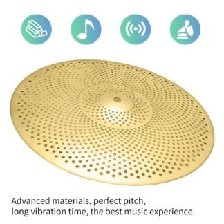 Cymbal Pack Golden Low Volume Cymbal Pack 14"/16"/18"/20" 5Pcs Drummer Practice Cymbal