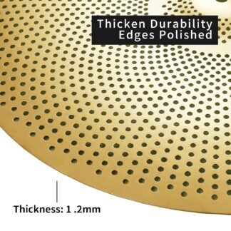 Cymbal Pack Golden Low Volume Cymbal Pack 14"/16"/18"/20" 5Pcs Drummer Practice Cymbal