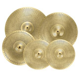 Cymbal Pack Golden Low Volume Cymbal Pack 14"/16"/18"/20" 5Pcs Drummer Practice Cymbal