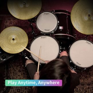 Cymbal Pack Golden Low Volume Cymbal Pack 14"/16"/18"/20" 5Pcs Drummer Practice Cymbal