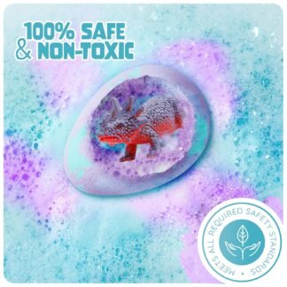 Dan&Darci Dino Egg Bath Bombs for Kids - Kid Baths Bomb with Surprise Inside - Dinosaur Toys Gift for Boys and Girls Ages 6 7 8 Years Old Gifts - Fun Educational Toy Fizzy -...