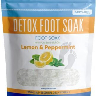 Detox Foot Soak 2 LBs Epsom Salt Foot Soak with Lemon Peppermint Essential Oils - lunas-mystic-emporium.com Detox Foot Soak (2 LBs) Epsom Salt Foot Soak with Lemon & Peppermint Essential Oils