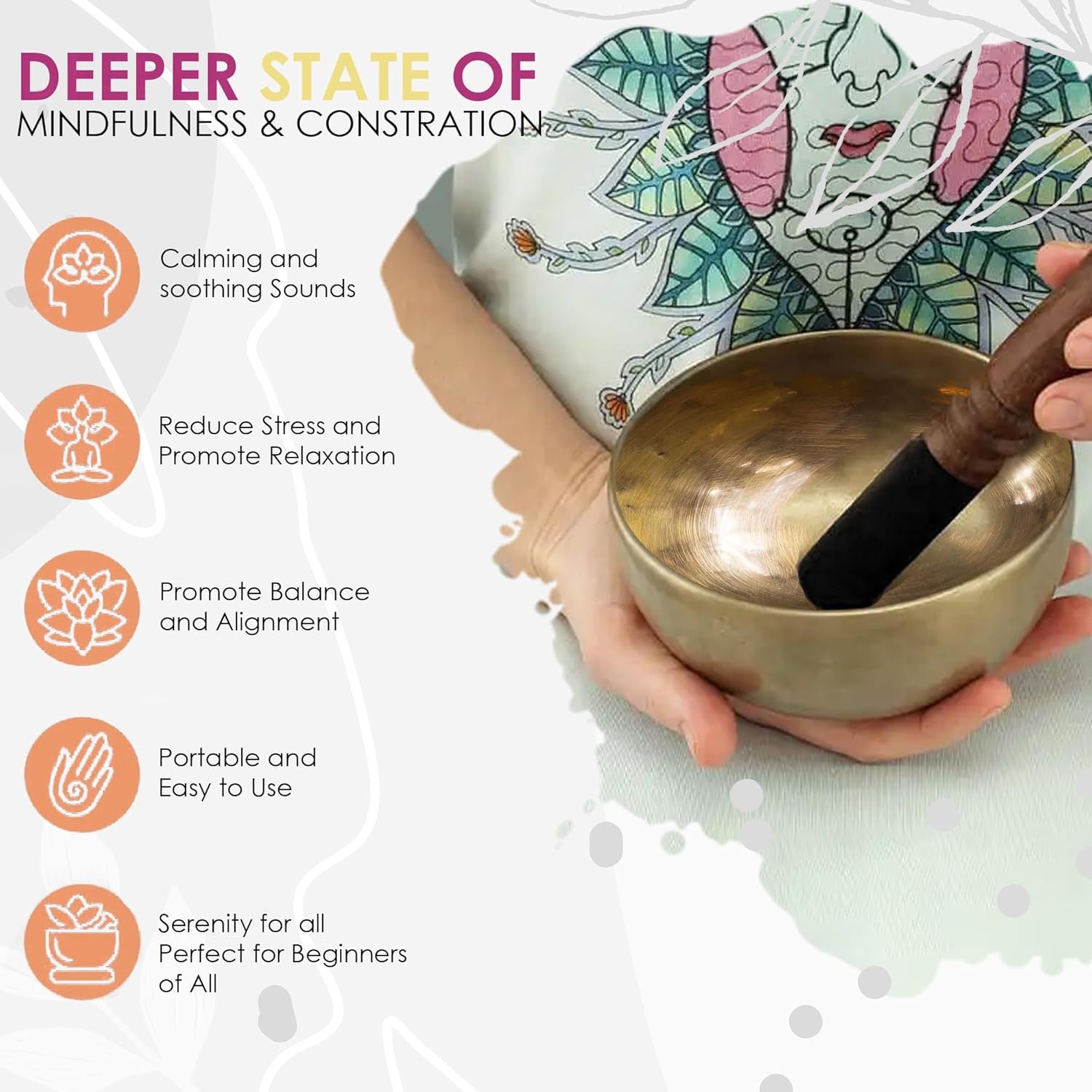 Dharma Guru Singing Bowl Set Handmade Bowl Pure 7 Metal Combinations Tibetan Meditation Bowls for Relaxation and Healing Bronze 4 Inches - lunas-mystic-emporium.com Dharma Guru Singing Bowl Set Handmade Bowl Pure 7 Metal Combinations Tibetan Meditation Bowls for Relaxation and Healing (Bronze, 4 Inches)