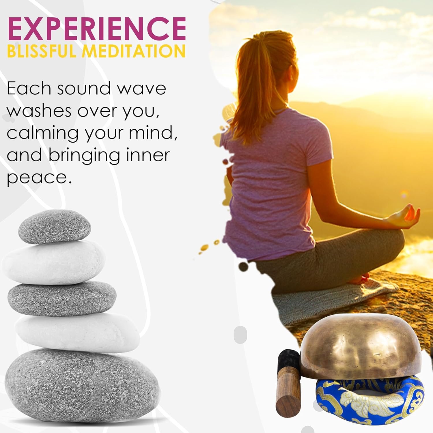 Dharma Guru Singing Bowl Set Handmade Bowl Pure 7 Metal Combinations Tibetan Meditation Bowls for Relaxation and Healing Bronze 4 Inches - lunas-mystic-emporium.com Dharma Guru Singing Bowl Set Handmade Bowl Pure 7 Metal Combinations Tibetan Meditation Bowls for Relaxation and Healing (Bronze, 4 Inches)