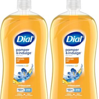 Dial Body Wash, Pamper & Indulge Marula Oil, 32 Fl Oz, Hydraclean Complex & Vitamin E, Gentle, Leaves Skin Feeling Nourished, Dermatologist-Tested, No Parabens & Sulfates