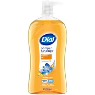 Dial Body Wash, Pamper & Indulge Marula Oil, 32 Fl Oz, Hydraclean Complex & Vitamin E, Gentle, Leaves Skin Feeling Nourished, Dermatologist-Tested, No Parabens & Sulfates