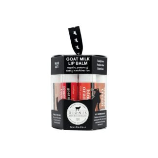 Dionis Goat Milk Skincare Vanilla Bean Holiday Lip Balm Gift Set - Beeswax, Shea Butter & Coconut Oil Lip Care Products Made in The USA - Cruelty Free Lip Moisturizer for...