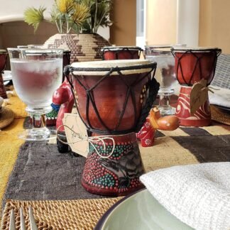 Djembe Drum Carved Bongo African inspired music also a unique gifting idea. Carver Abstract Elephant Giraffe Turtle. (8 Inch, Elephant)