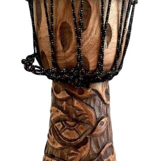 Djembe Drum Solid Wood Deep Carved Bongo Congo African Drum - 12" HIGH MED SIZE - Professional Quality - NOT MADE IN CHINA - JIVE BRAND (Elephant)