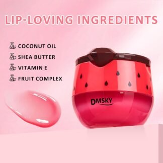 DMSKY 4PCS Bee Lip Balm Lip Mask Honey Pot, Honey & Strawberry & Peach & Apple Propolis Lip Mask Overnight Moisturizing Honey Balm with Stick for Dry Cracked Lips