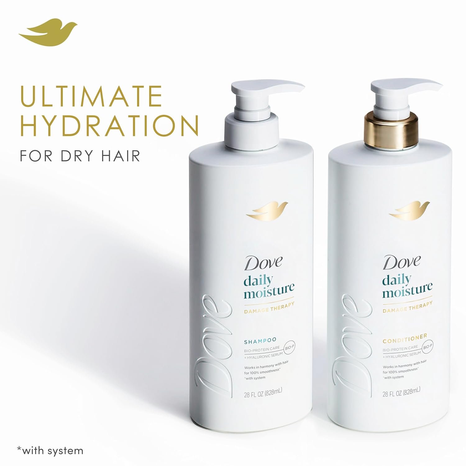 Dove Damage Therapy Shampoo Daily Moisture for Dry Hair with Bio-Protein Care Technology and Hyaluronic Serum 28 Fl Oz - lunas-mystic-emporium.com Dove Damage Therapy Shampoo Daily Moisture for Dry Hair with Bio-Protein Care Technology and Hyaluronic Serum 28 Fl Oz