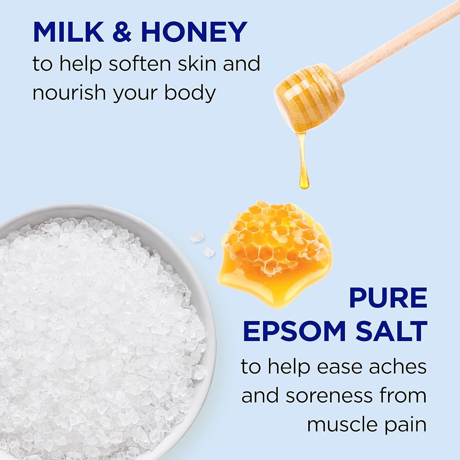 Dr Teals Epsom Salt Soaking Solution Soften Nourish with Milk and Honey 48 Oz - lunas-mystic-emporium.com Dr. Teal's Epsom Salt Soaking Solution, Soften & Nourish with Milk and Honey, 48 Oz