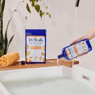 Dr Teal's Pure Epsom Magnesium Salt Soak, Glow & Radiance with Vitamin C & Citrus Essential Oils, 3 lbs
