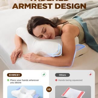 Dream Without Pain Cervical Neck Pillow for Sleeping, Ergonomic Side Sleeper Pillows for Adults, Cooling Orthopedic Pillow for Neck Relief Support, Memory Foam Pillows Back...