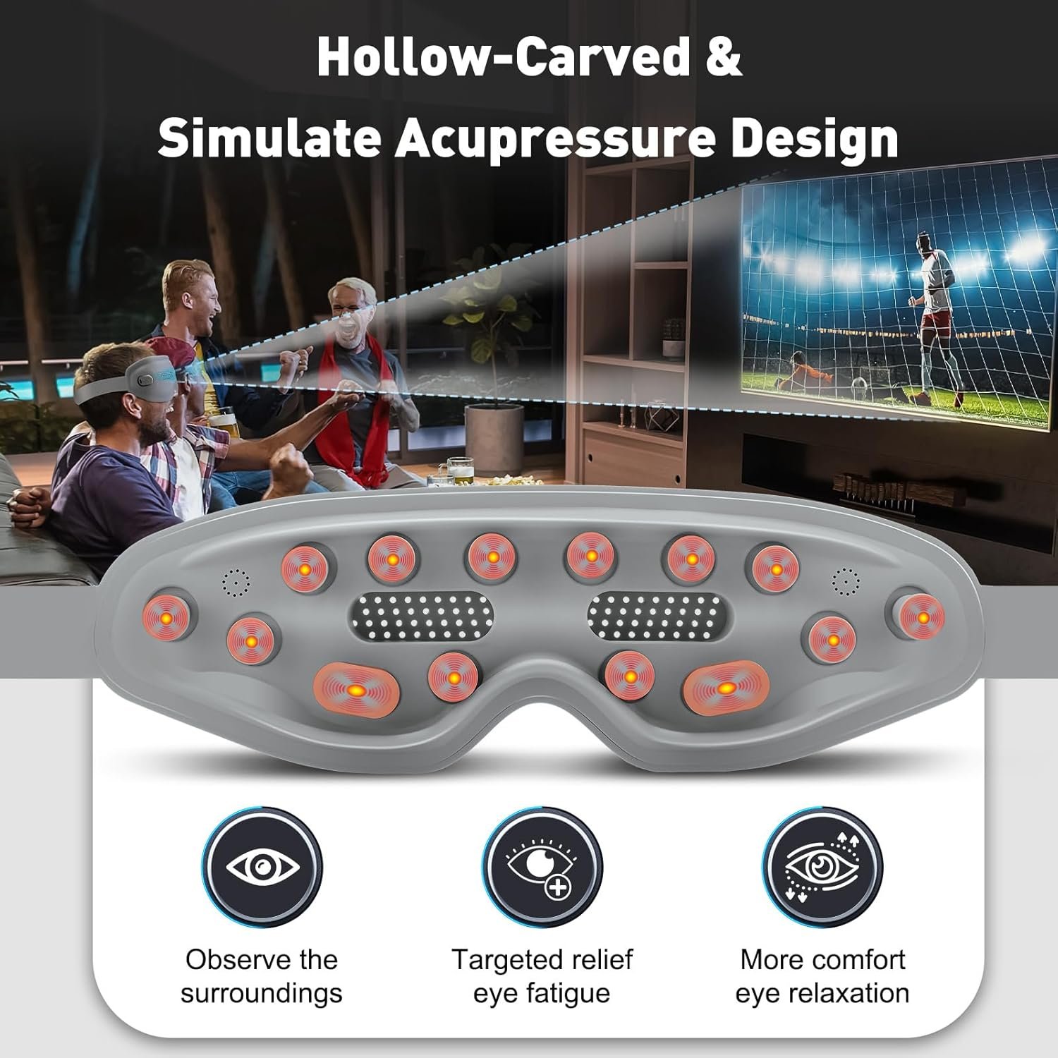 DREAMSOME Eye Massager Heated Eye Mask with Acupressure and Vision Window Eye Massager for Strain Relief Improves Sleep Bluetooth Music Eye Care Device Ideal Gift for Mom - lunas-mystic-emporium.com DREAMSOME Eye Massager, Heated Eye Mask with Acupressure and Vision Window, Eye Massager for Strain Relief Improves Sleep, Bluetooth Music Eye Care Device, Ideal Gift for Mom...