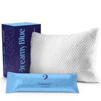 DreamyBlue Signature Pillow w/Adjustable Loft • Shredded Memory Foam Fill • Neutral Alignment for Side, Back, and Stomach Sleepers • Washable Bamboo Rayon Cover • CertiPUR-US...