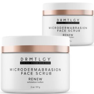 DRMTLGY Microdermabrasion Facial Scrub and Face Mask. Non-Abrasive Face Exfoliator Improves Acne Scars, Blackheads, Pore Size, and Skin Texture (2 oz (Pack of 2))