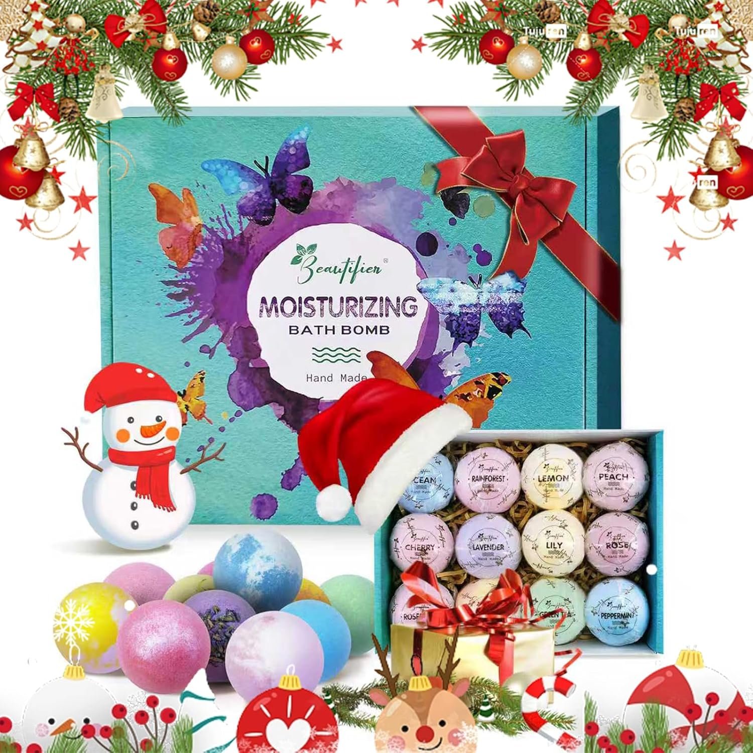 Dry Skin Moisturizer Bath Bombs Gift Set 12 with Relaxing Scents Made from Essential Oils for Bubble and Spa Bath Handmade Christmas Gifts for HerHim Wife Girlfriend - lunas-mystic-emporium.com Dry Skin Moisturizer Bath Bombs Gift Set 12, with Relaxing Scents Made from Essential Oils for Bubble and Spa Bath, Handmade Christmas Gifts for Her/Him, Wife, Girlfriend